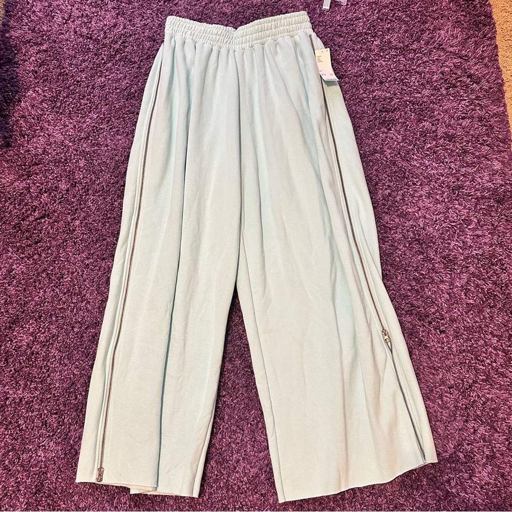 Light blue Urban Outfitters zipper sweatpants